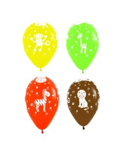Globo Latex R12 Sempertex Fashion Solido Animales Selva 30cm