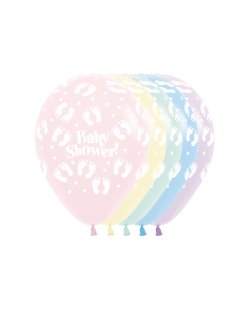 Globo Latex R12 Sempertex Pastel Surtido Baby Shower 30cm