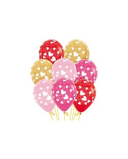 Globo Latex R12 Sempertex Fashion Y Metal Corazones Surtido Colores 009-12-15-570 / 30cm