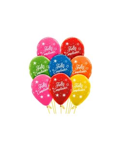 Globo Latex R12 Sempertex Metal Feliz Cumpleaños Destellos Surtido Colores 512-515-520-531-540-561 / 30cm