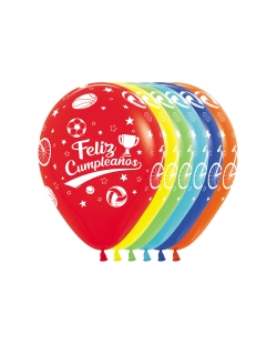 Globo Latex R12 Sempertex Fashion Surtido F. Cumpleaños Deportes 30cm - 015 020 031 038 041 061