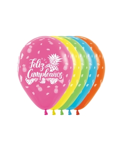 Globo Latex R12 Sempertex Fashion Surtido F. Cumpleaños Hawaiano 30cm - 012 020 031 038 061