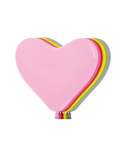 Globo Latex Forma Corazon Surtido Tropical 012, 020, 031, 038, 061 - 30cm