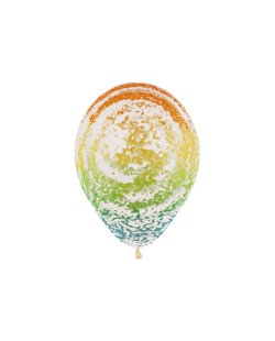 Globo Latex R12 Cristal Graffiti Arcoiris 30cm***OFERTA DTO NO ACUMULABLE