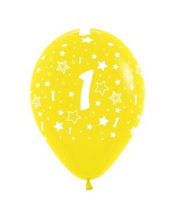 Globo Latex R12 Sempertex Surtido Colores Numero 1 30cm