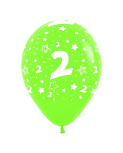 Globo Latex R12 Sempertex Surtido Colores Numero 2 30cm