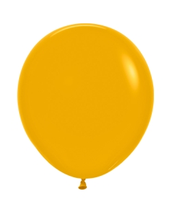 Globo Latex R18 Sempertex Fashion Solido Mostaza 45cm En Bolsa De 15 Unidades