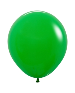 Globo Latex R18 Sempertex Fashion Solido Verde Trebol 45cm En Bolsa De 15 Unidades