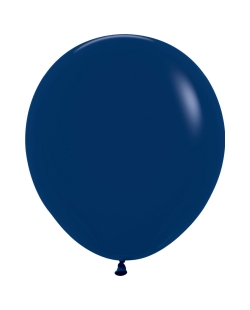 Globo Latex R18 Sempertex Fashion Solido Azul Naval 45cm En Bolsa De 15 Unidades
