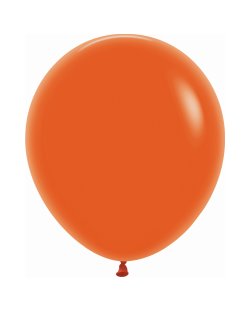 Globo Latex R18 Sempertex Fashion Solido Naranja 45cm En Bolsa De 15 Unidades