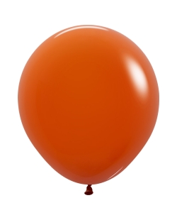 Globo Latex R18 Sempertex Fashion Solido Naranja Cobrizo 45cm En Bolsa De 15 Unidades