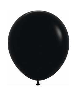 Globo Latex R18 Sempertex Fashion Solido Negro 45cm En Bolsa De 15 Unidades