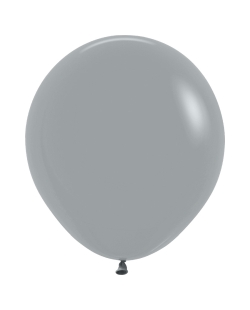 Globo Latex R18 Sempertex Fashion Solido Gris Urbano 45cm En Bolsa De 25 Unidades