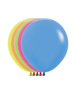 Globo Latex R18 Sempertex Neon Surtido Colores 212-220-230-240-261 De 45cm En Bolsa De 15 Unidades