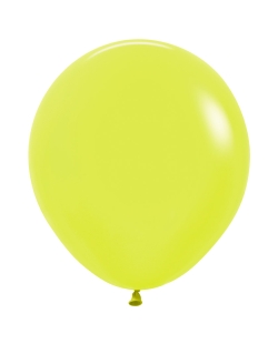 Globo Latex R18 Sempertex Neon Amarillo 45cm En Bolsa De 15 Unidades
