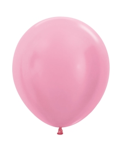Globo Latex R18 Sempertex Satin Rosado 45cm En Bolsa De 15 Unidades