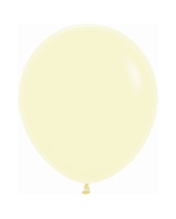 Globo Latex R18 Sempertex Pastel Amarillo 45cm En Bolsa De 15 Unidades