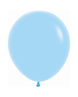 Globo Latex R18 Sempertex Pastel Azul 45cm En Bolsa De 15 Unidades