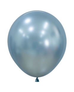 Globo Latex R18 Sempertex Silk Azul Artico 45cm En Bolsa De 15 Unidades
