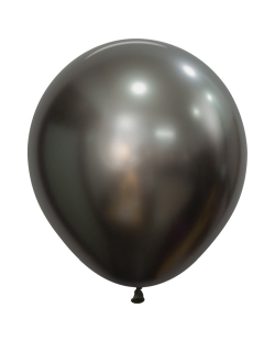 Globo Latex R18 Sempertex Silk Gris Medianoche 45cm En Bolsa De 15 Unidades