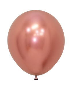 Globo Latex R18 Sempertex Reflex Rosa Dorado 45cm En Bolsa De 15 Unidades