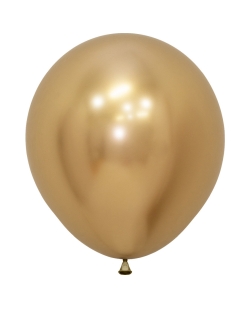 Globo Latex R18 Sempertex Reflex Dorado 45cm En Bolsa De 15 Unidades
