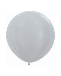 Globo Latex R36 Sempertex Satin Plata 91,5cm