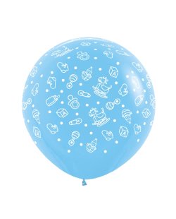 Globo Latex R36 Sempertex Fashion Pastel Rosa Y Azul Bebes 91,5cm ***OFERTA DTO NO ACUMULABLE