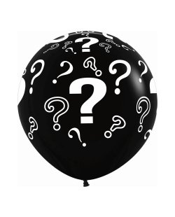Globo Latex R36 Sempertex Negro Fashion Interrogacion 91,5cm***OFERTA DTO NO ACUMULABLE