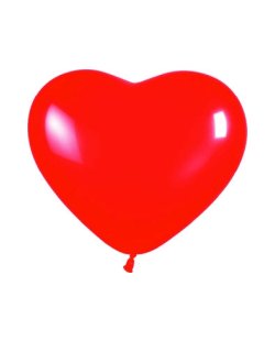 Globo Latex R6 Sempertex Forma Corazon Rojo 15cm