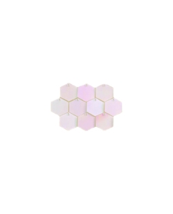 Lentejuelas Sueltas Hexagonal Iridiscente-Blanco