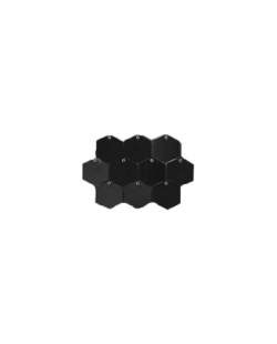 Lentejuelas Sueltas Hexagonal Negro-Plata Espejo