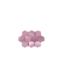 Lentejuelas Sueltas Hexagonal Rosa Oro Mate