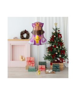 Globo Foil Forma Rey Mago Baltasar 89cm x 70cm 