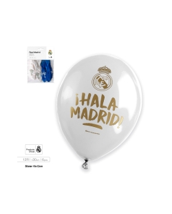 Globos Latex Bl-Az Hala Madrid 30cm ***OFERTA DTO NO ACUMULABLE