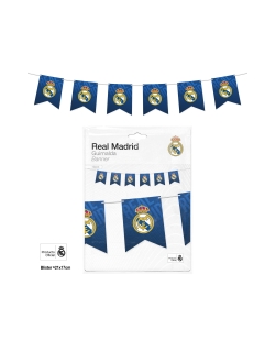 Guirnalda 12 Banderines Azul Real Madrid ***OFERTA DTO NO ACUMULABLE