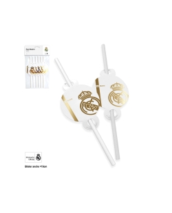 Pajitas Real Madrid Escudo Oro ***OFERTA DTO NO ACUMULABLE