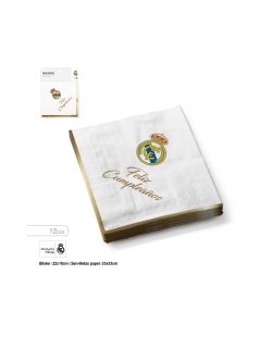 Servilletas Real Madrid F.Cumpleaños Oro ***OFERTA DTO NO ACUMULABLE