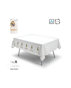 Mantel Real Madrid Felicidades Esc 270 X 134cm ***OFERTA DTO NO ACUMULABLE