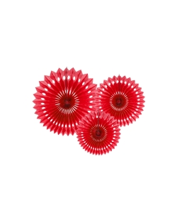 Decoracion Colgante Abanico Rojo 20-30cm ***OFERTA DTO NO ACUMULABLE