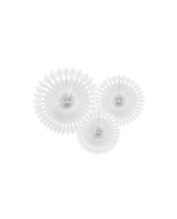 Deco Colgante Abanico Blanco 20/25/30cm ***OFERTA DTO NO ACUMULABLE