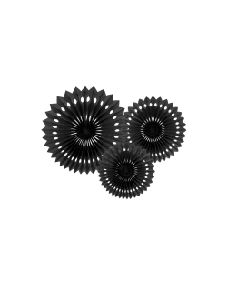 Decoracion Colgante Abanico Negro 20-30cm ***OFERTA DTO NO ACUMULABLE
