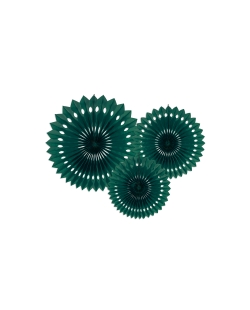 Decoracion Colgante Abanico Verde Oscuro 20-30cm ***OFERTA DTO NO ACUMULABLE