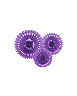 Decoracion Colgante Abanico Morado 20-30cm ***OFERTA DTO NO ACUMULABLE