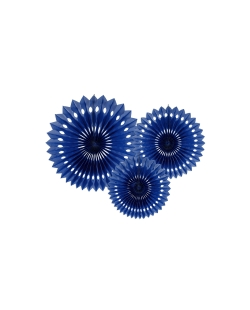Decoracion Colgante Abanico Azul Marino 20-30cm ***OFERTA DTO NO ACUMULABLE