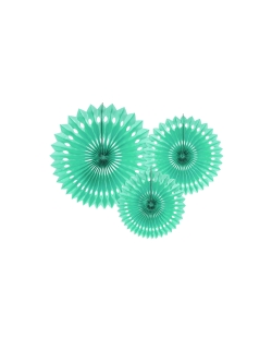 Decoracion Colgante Abanico Menta 20-30cm ***OFERTA DTO NO ACUMULABLE