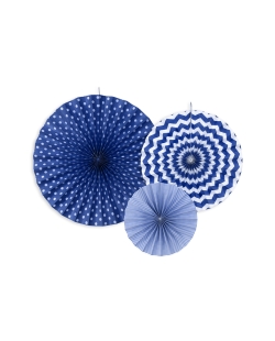 Decoracion Colgante Abanico Azul Marino ***OFERTA DTO NO ACUMULABLE