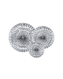 Decoracion Colgante Abanico Plata ***OFERTA DTO NO ACUMULABLE