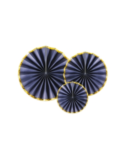 Decoracion Colgante Abanico Azul Marino ***OFERTA DTO NO ACUMULABLE
