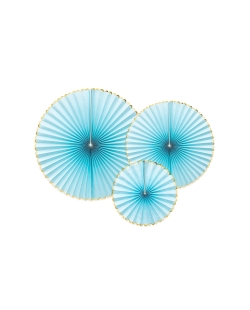 Decoracion Colgante Abanico Yummy Azul Claro 23/32/40cm ***OFERTA DTO NO ACUMULABLE